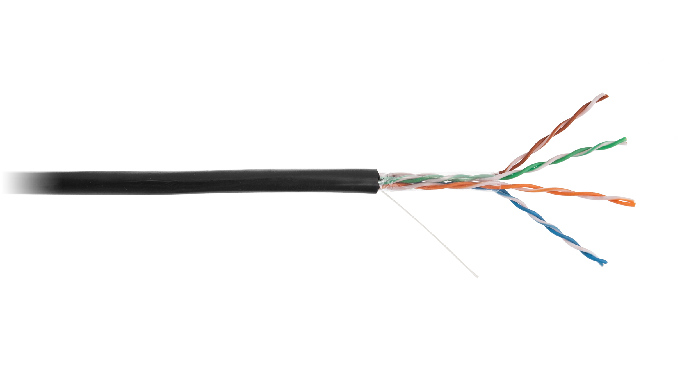 Кабель витая пара Netlan U/UTP 4 пары, Кат.5е, медный, внешний, PE, черный, 305м